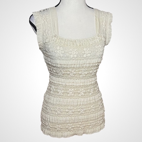 Max Studio Lace & Ruffles Blouse | Size XS - Picture 3 of 13